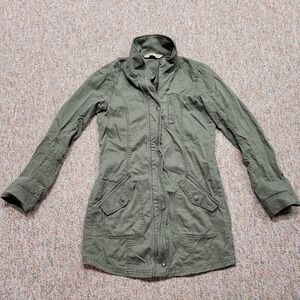 Abercrombie & Fitch Kids Jacket Girls XL 16 Green Utility Military Coat Cargo